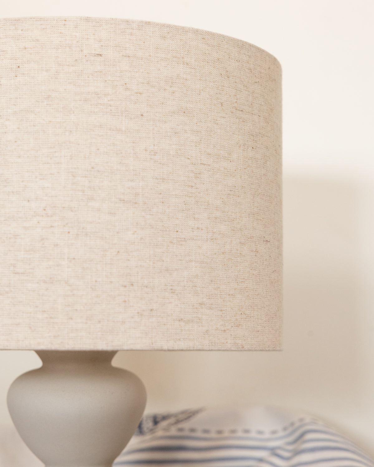 Simple Linen Κυλινδρικό Καπέλο Φωτιστικού