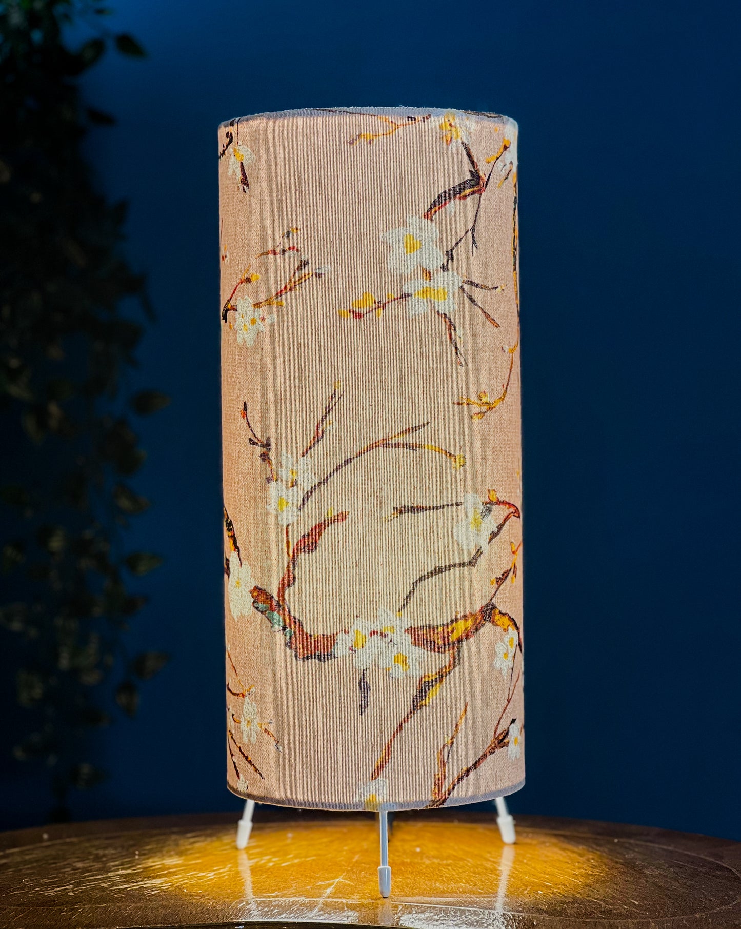 Almond Beige Lampe de table colonne