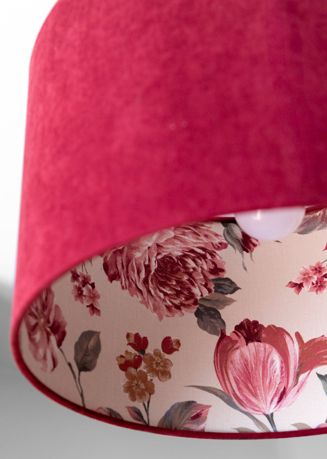 Velvet Vintage Flowers Κυλινδρικό Αμπαζούρ