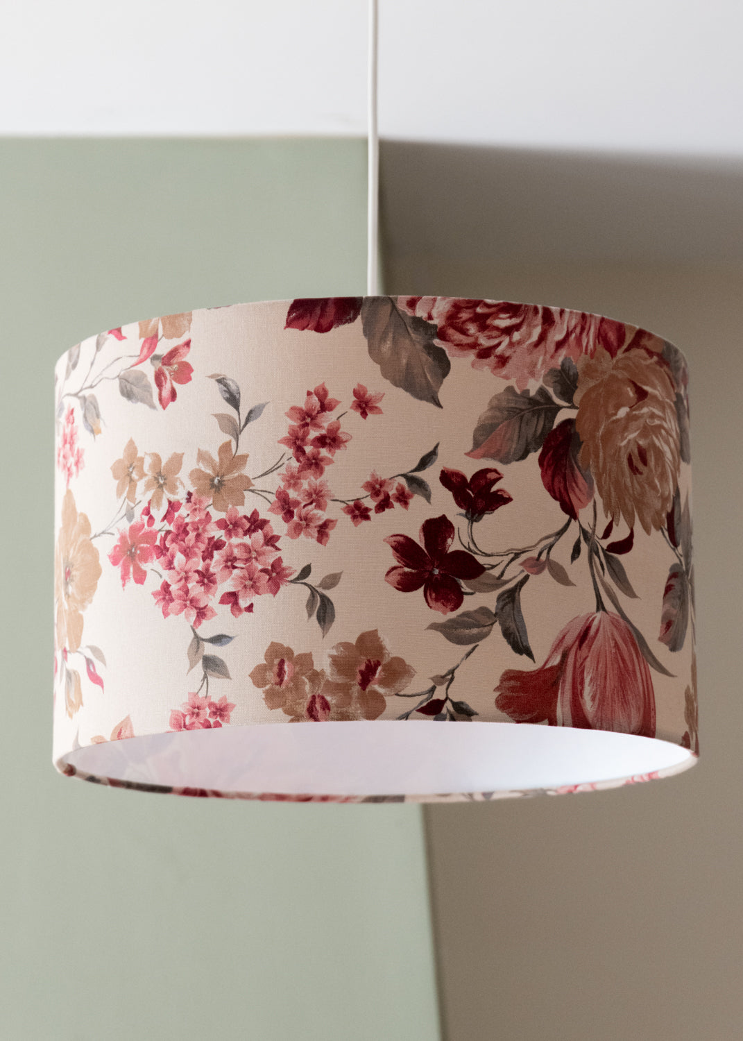 Vintage Flowers Κυλινδρικό Αμπαζούρ