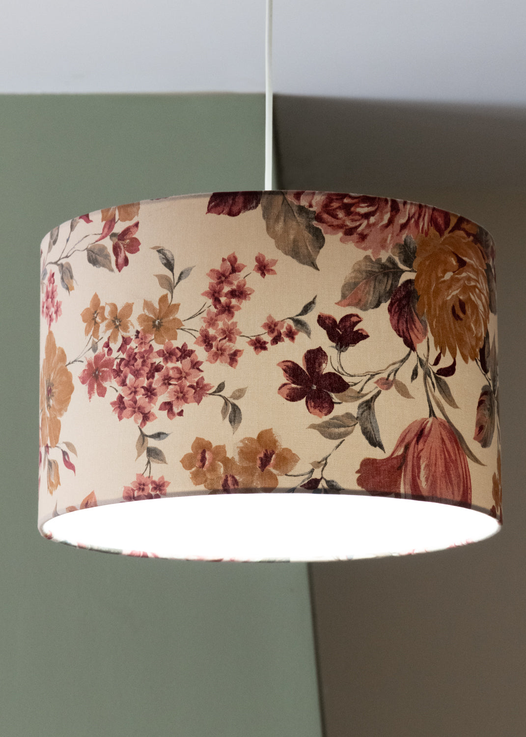 Vintage Flowers Κυλινδρικό Αμπαζούρ