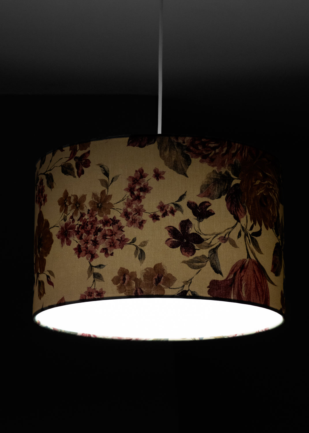 Vintage Flowers Κυλινδρικό Αμπαζούρ