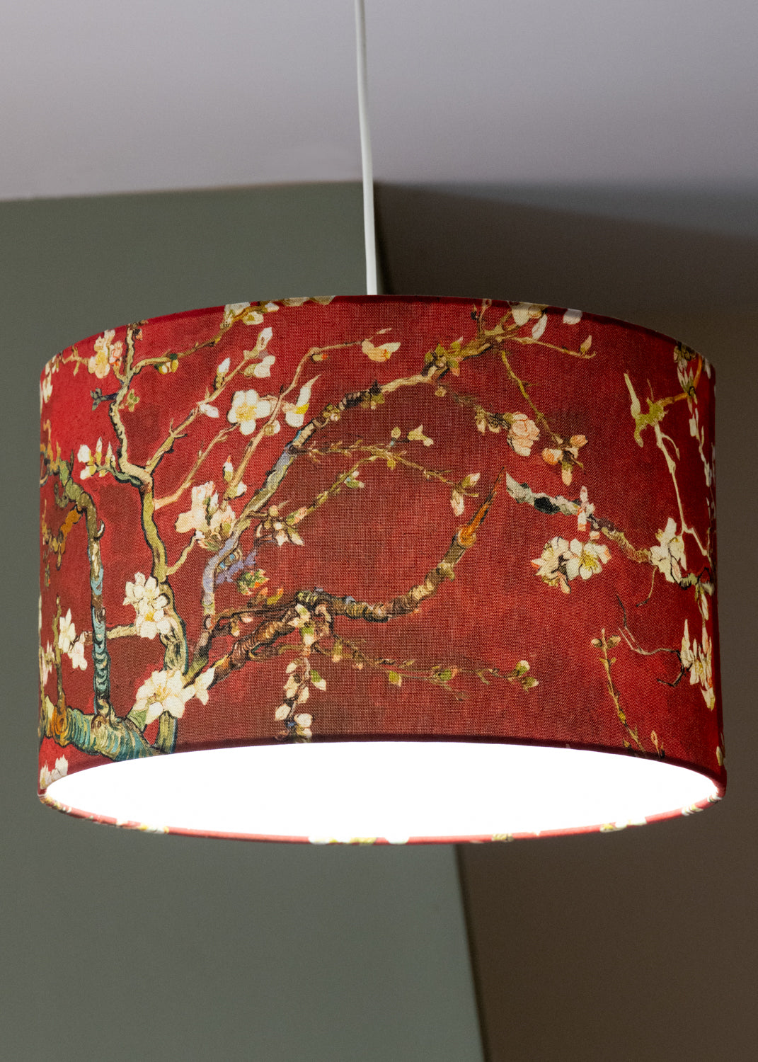 Almond Blossoms Red Van Gogh Κυλινδρικό Αμπαζούρ