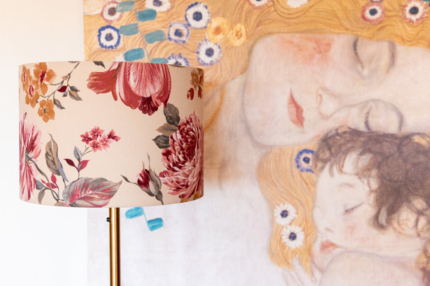 Vintage Flowers Κυλινδρικό Αμπαζούρ