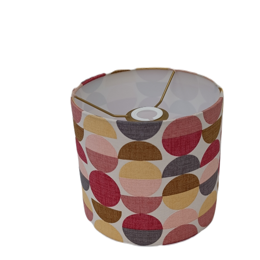 Warm Tone Circles Κυλινδρικό Αμπαζούρ