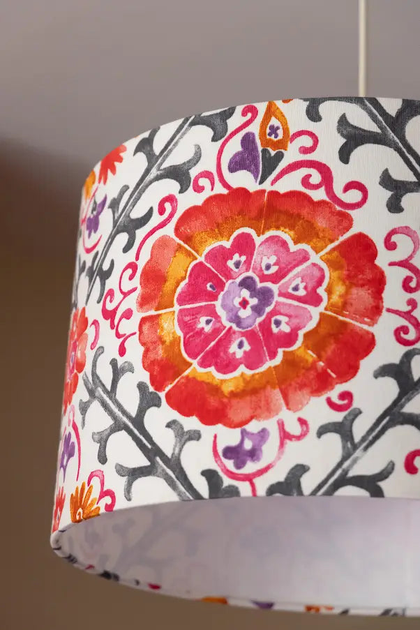 Garden of Time Red Drum Lampshade