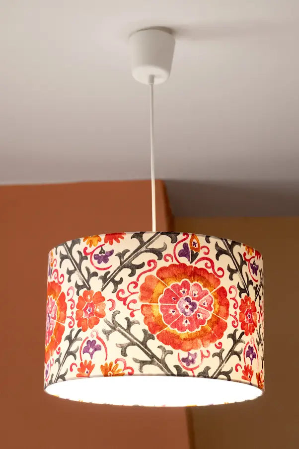 Garden of Time Red Drum Lampshade