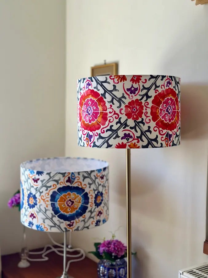 Garden of Time Red Drum Lampshade