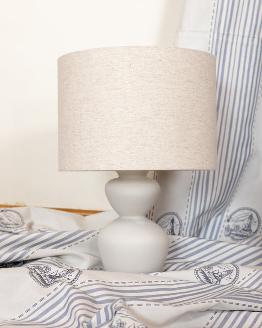 Simple Linen Κυλινδρικό Καπέλο Φωτιστικού