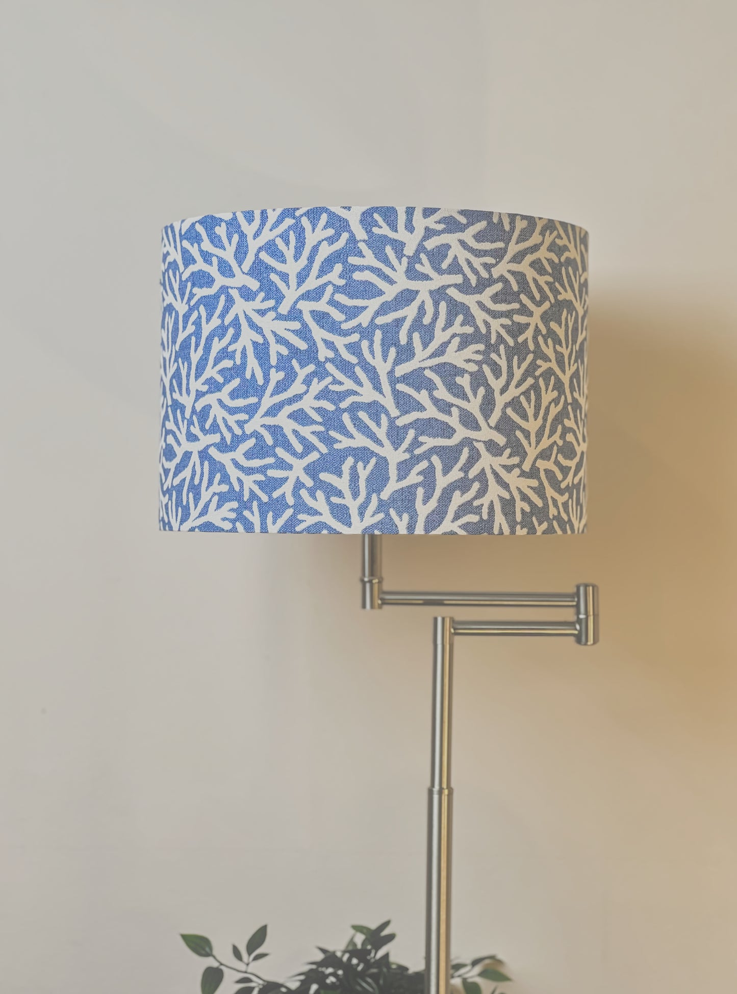 Blue Coral Drum Lampshade