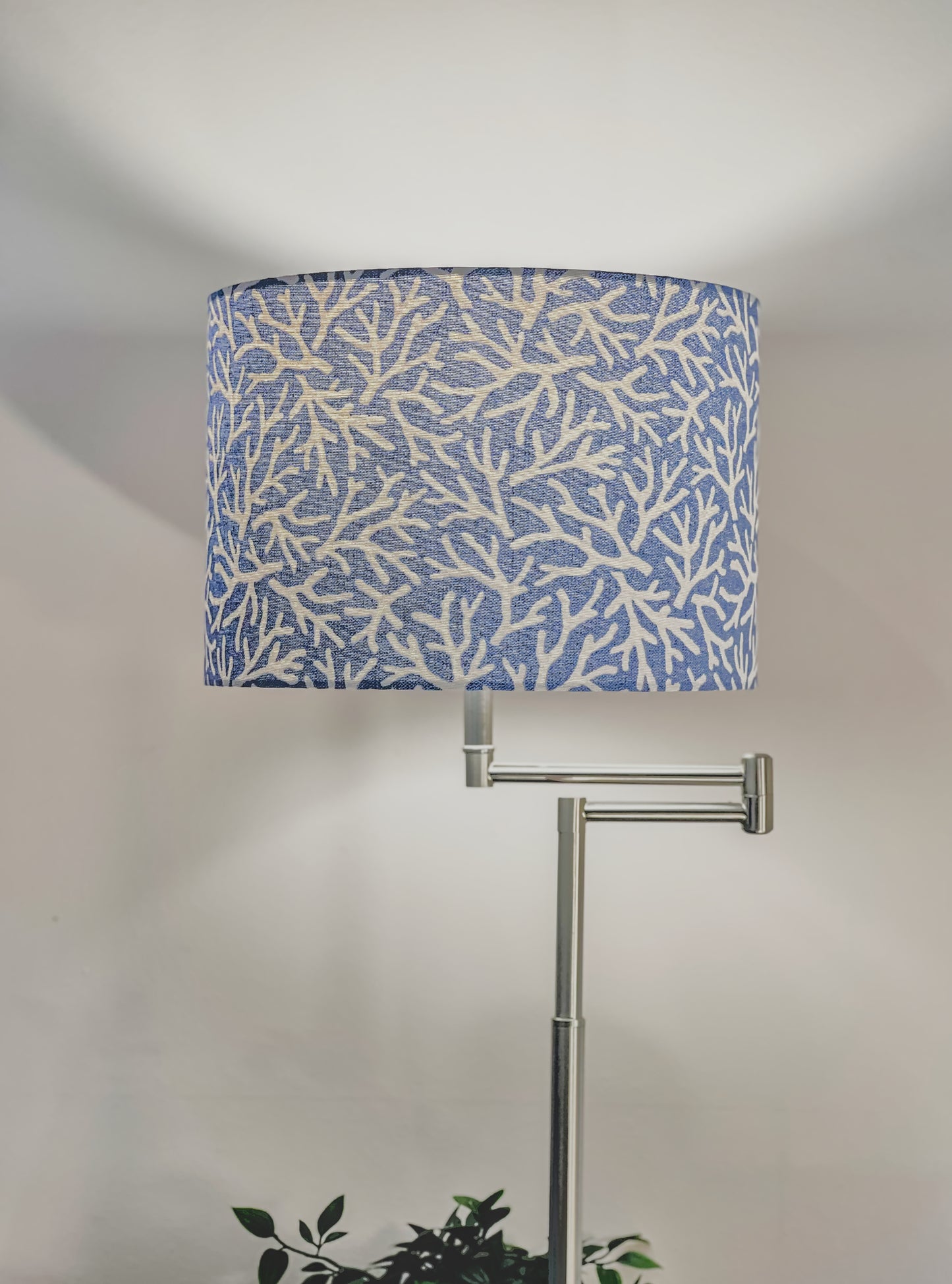 Blue Coral Drum Lampshade