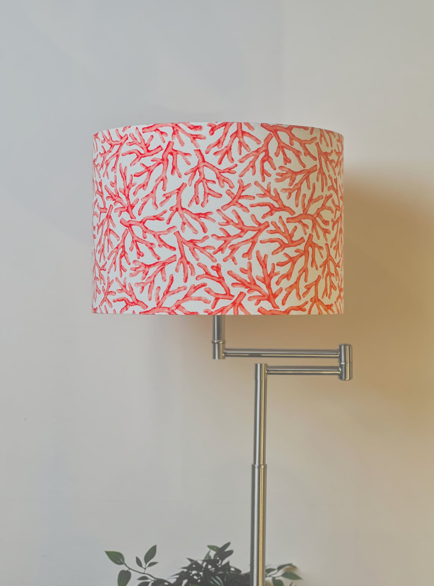 Red Coral Drum Lampshade