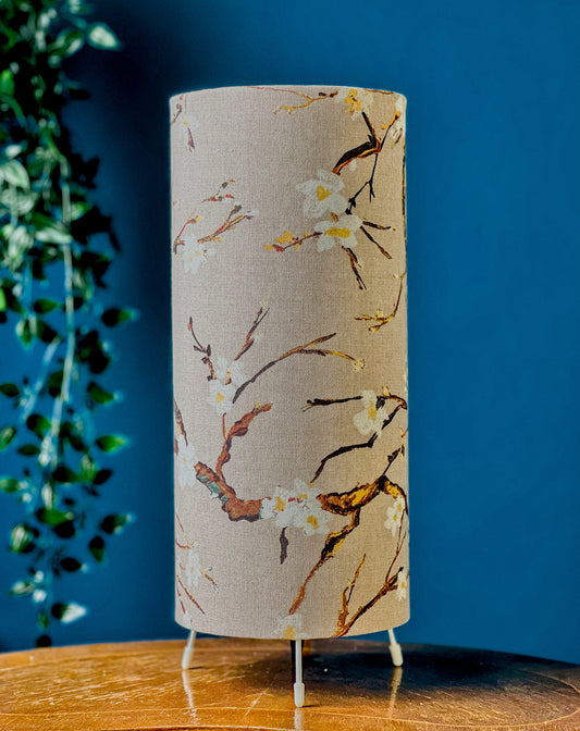 Almond Beige Lampe de table colonne